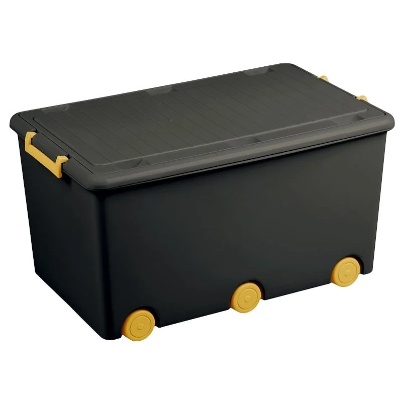 TEGA BABY Box na hračky grafitový/žltý