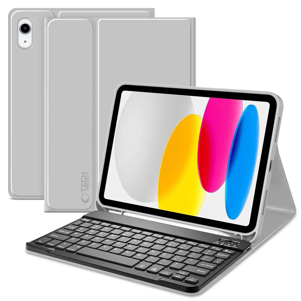 Tech-Protect SC Pen Keyboard puzdro s klávesnicou na iPad 10.9'' 10gen 2022 / 11'' 11gen 2025, sivé 2022 / 11'' 11gen 2025, sivé