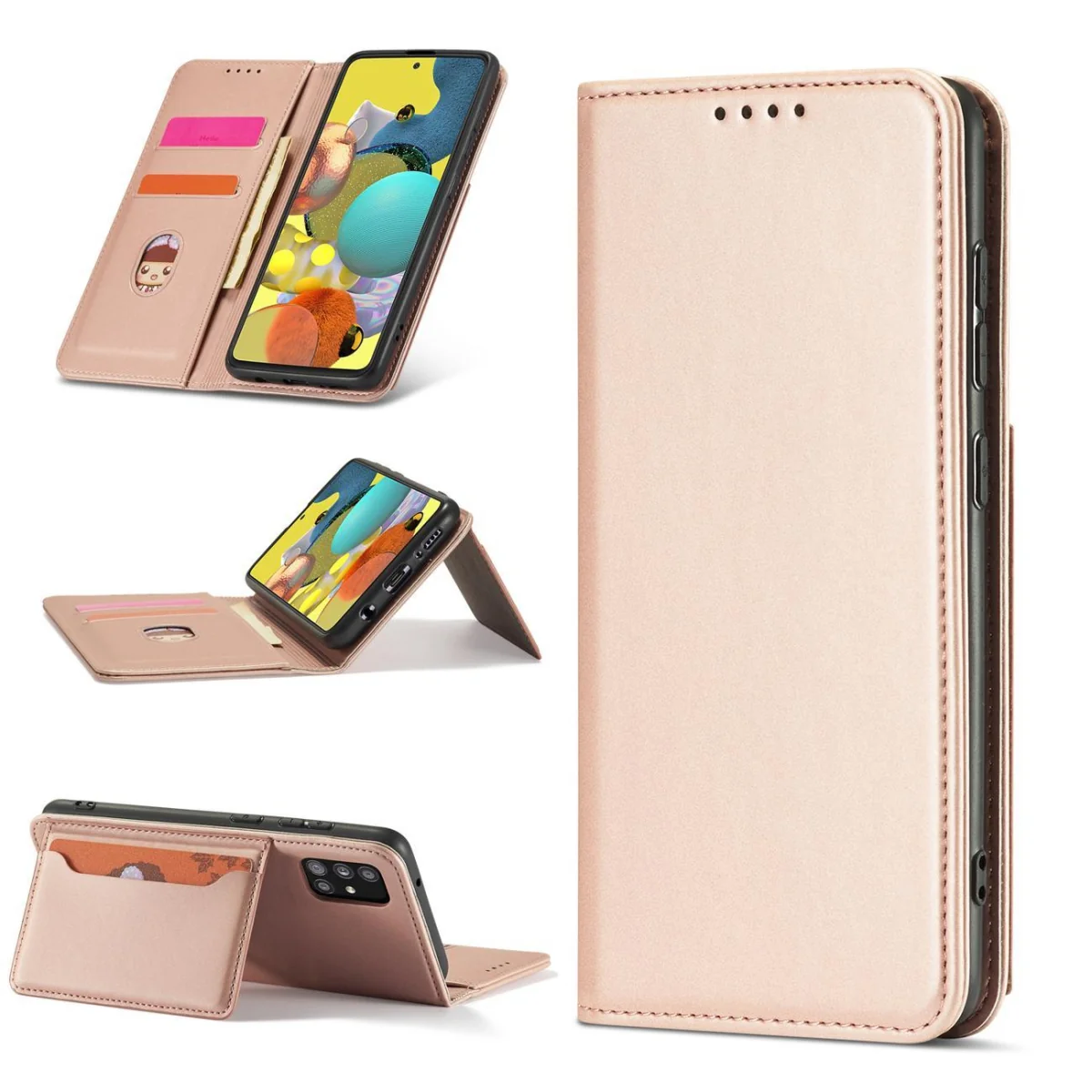 MG Magnet Card knižkové kožené puzdro na Samsung Galaxy A13, ružové