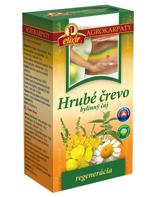 Agrokarpaty na hrubé črevo 20x2g 20×2 g, porciovaný čaj