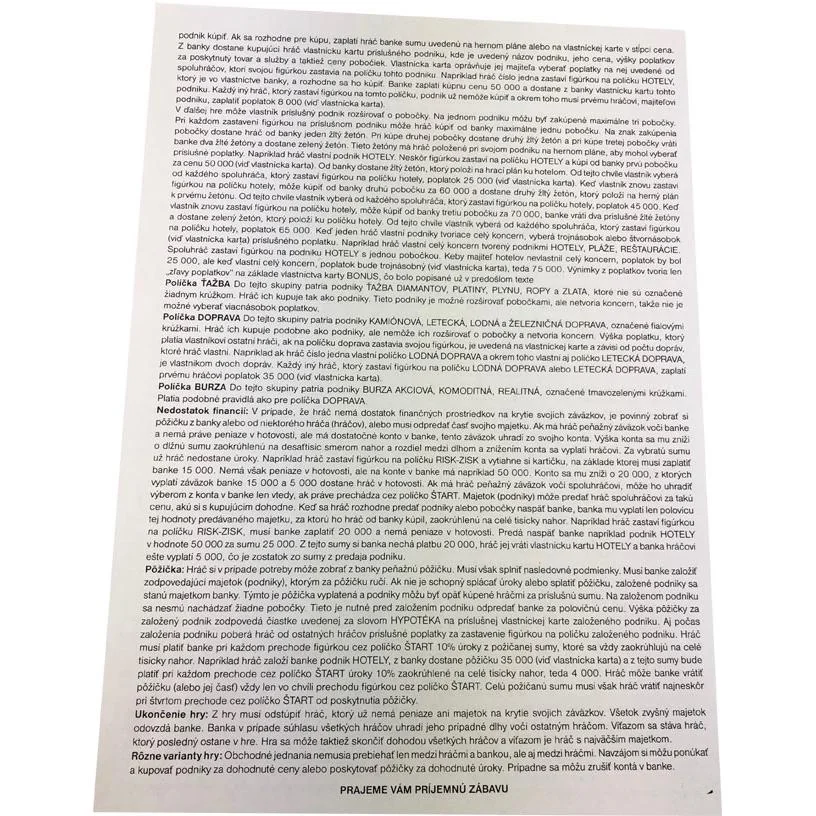 Biznis Spoločenská hra-MOVEO
