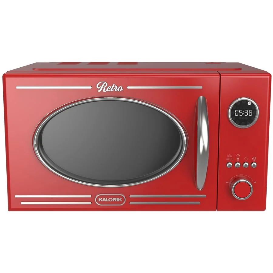 Mikrovlnná retro rúra TKG MW 2600 červená
