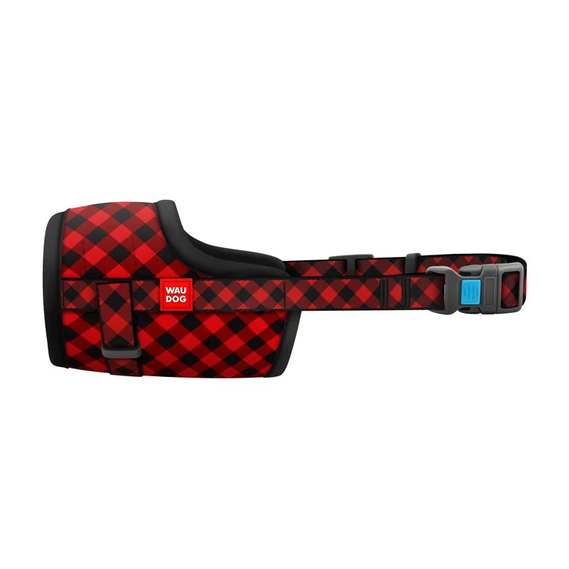 Nylonový náhubok pre psa nastaviteľný TARTAN, obvod papule: 25 - 34cm