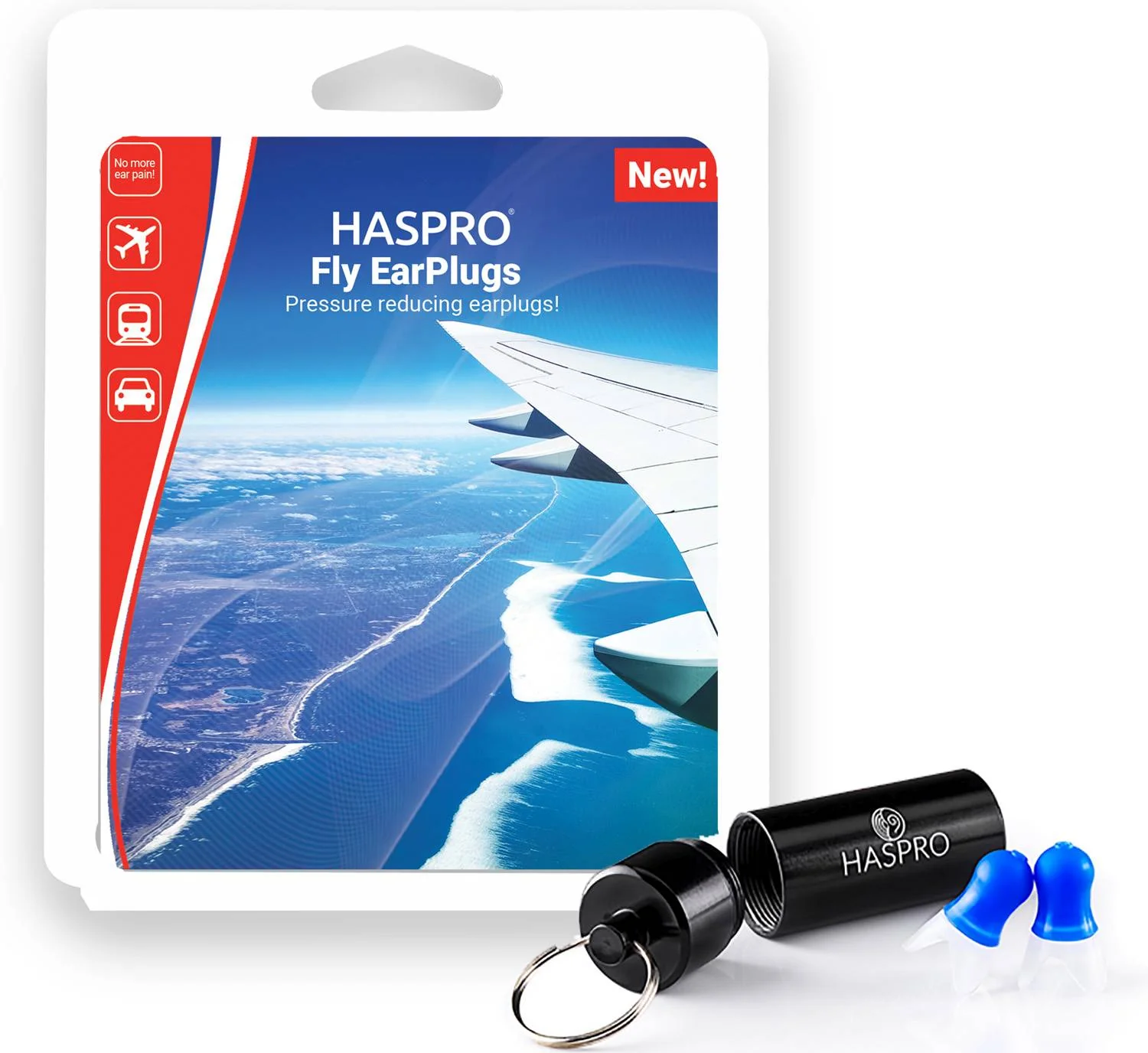 HASPRO Travel ušné zátky do lietadla, 1 pár (2 ks)