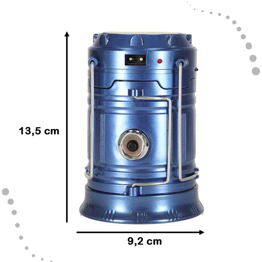 Svietidlo camping ACCU+SOLAR CAMPING LANTERN SH-5800T 1W+6LED