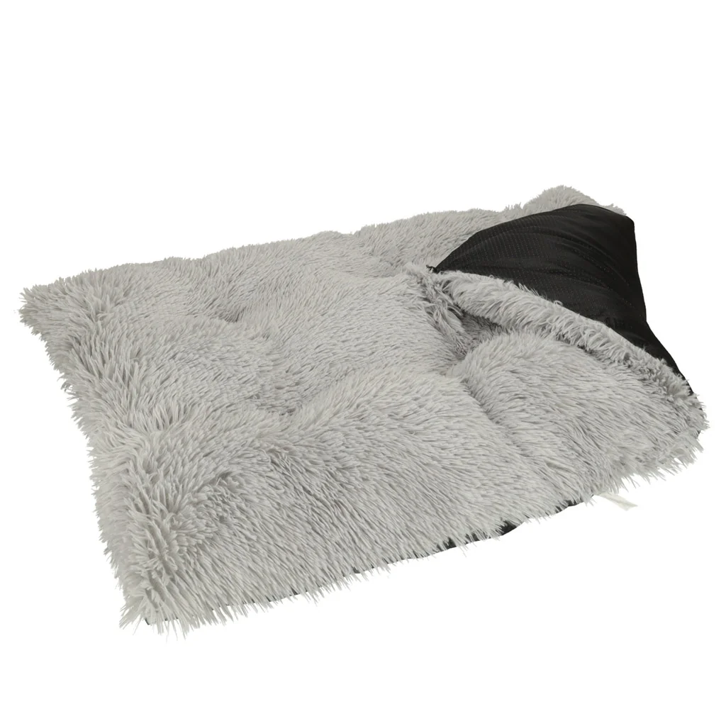 Pelech pre psa – 115 × 80 × 6 cm, svetlosivý, protišmykové dno
