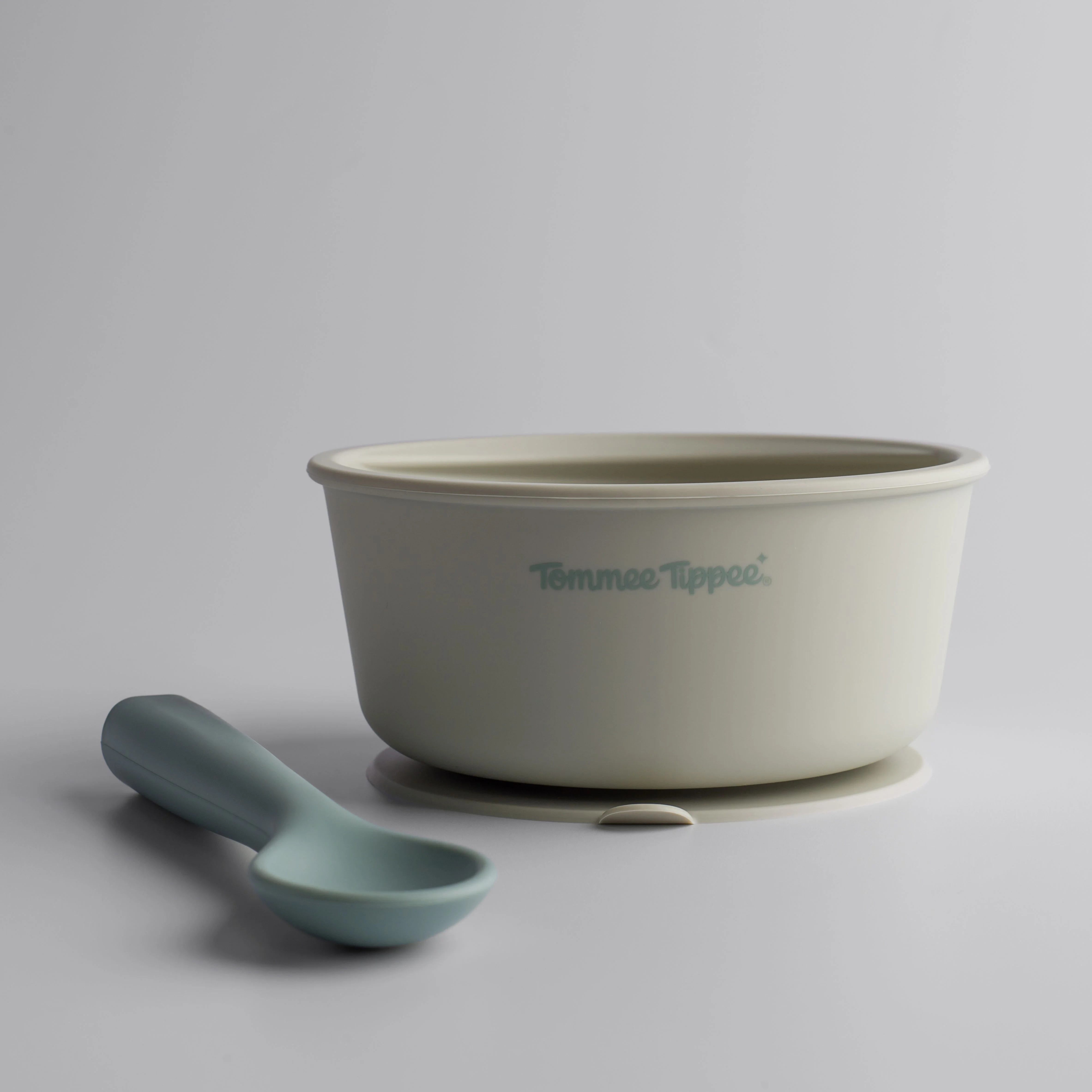 Tommee Tippee Silikón. miska s prísavkou a lyžičkou zelená 1 ks