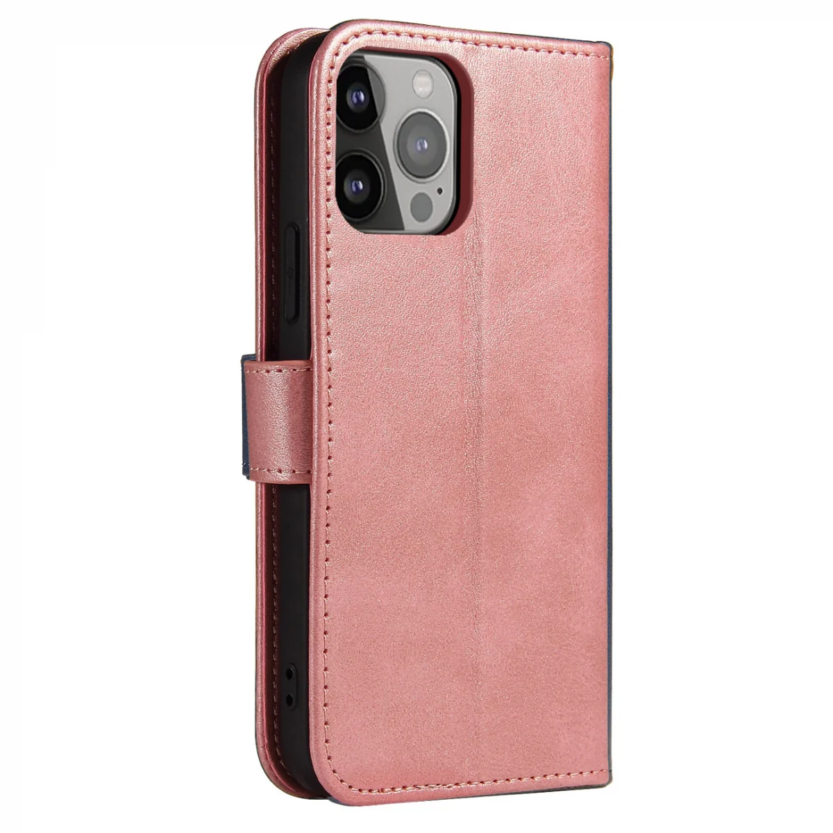 MG Magnet knižkové kožené puzdro na iPhone 13 Pro, ružové