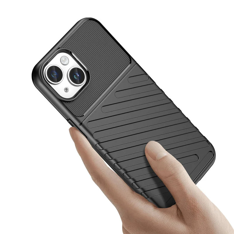 Odolné puzdro TPU pre Apple iPhone 15 - Čierna