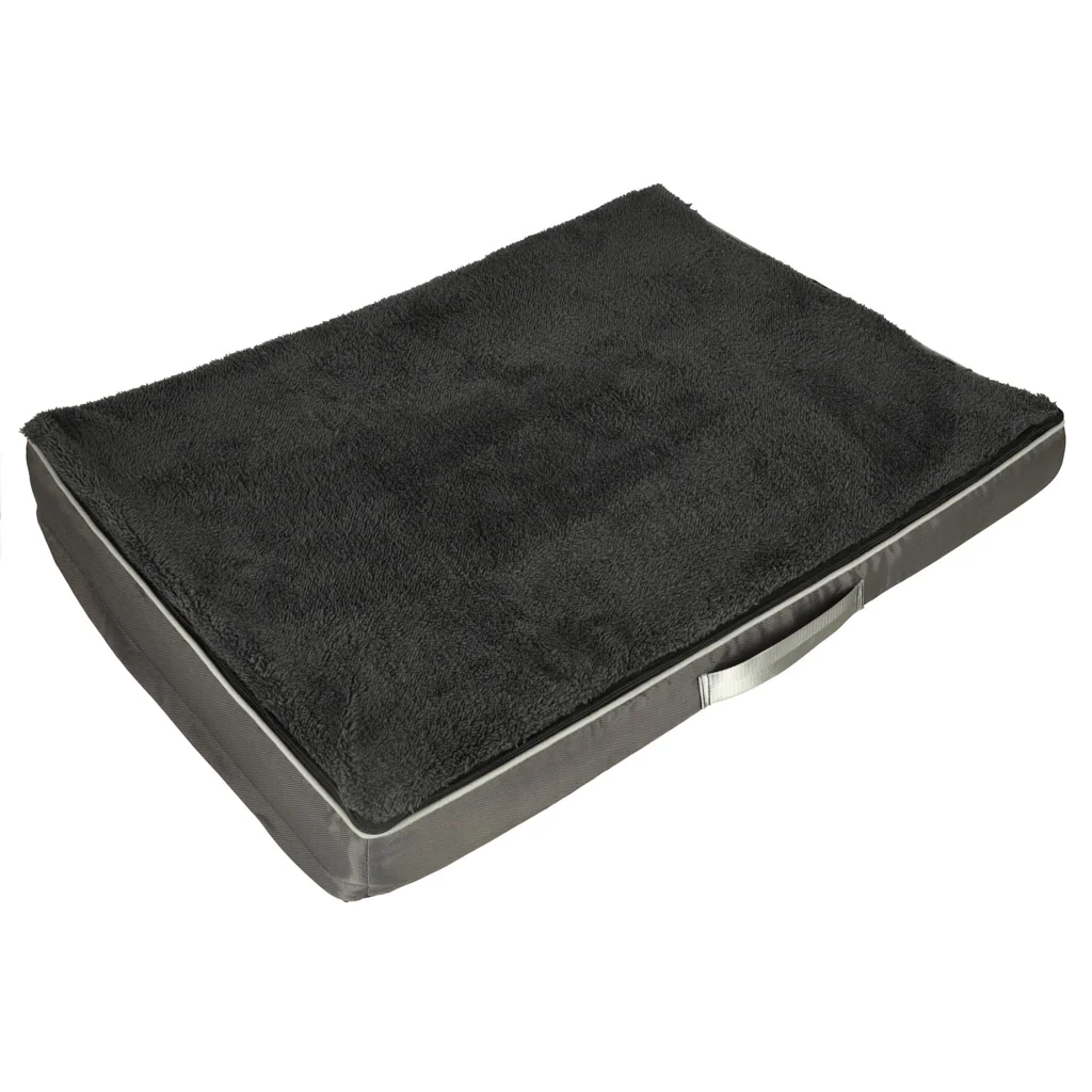 Ortopedický pelech pre psa – 90 × 70 × 10 cm, tmavosivý, snímateľný poťah