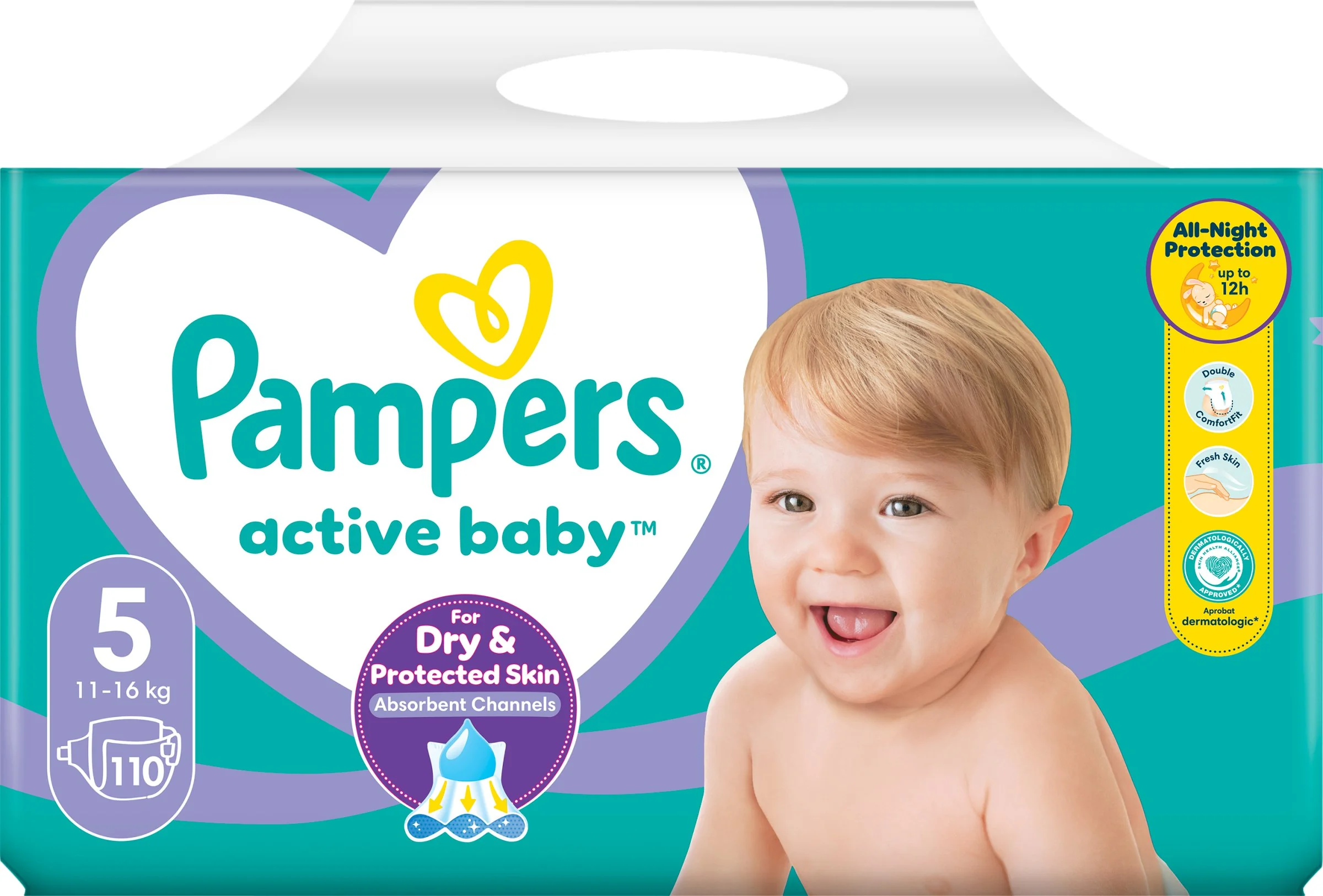Pampers Active Baby MP+ S5 110ks (11-16kg) 1×110 ks, plienky