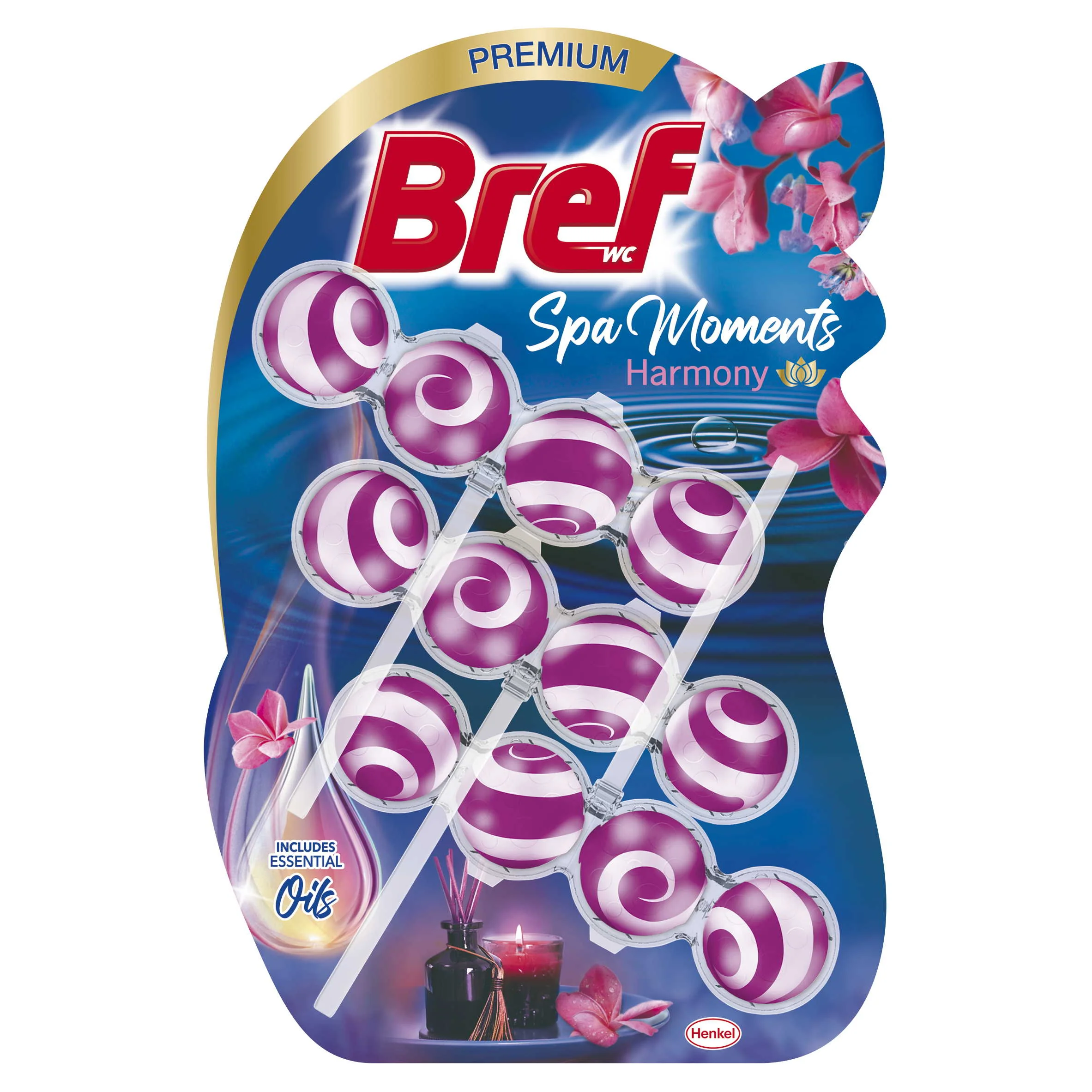 Bref Spa Moments tuhý WC blok Harmony 3×50 g, WC blok