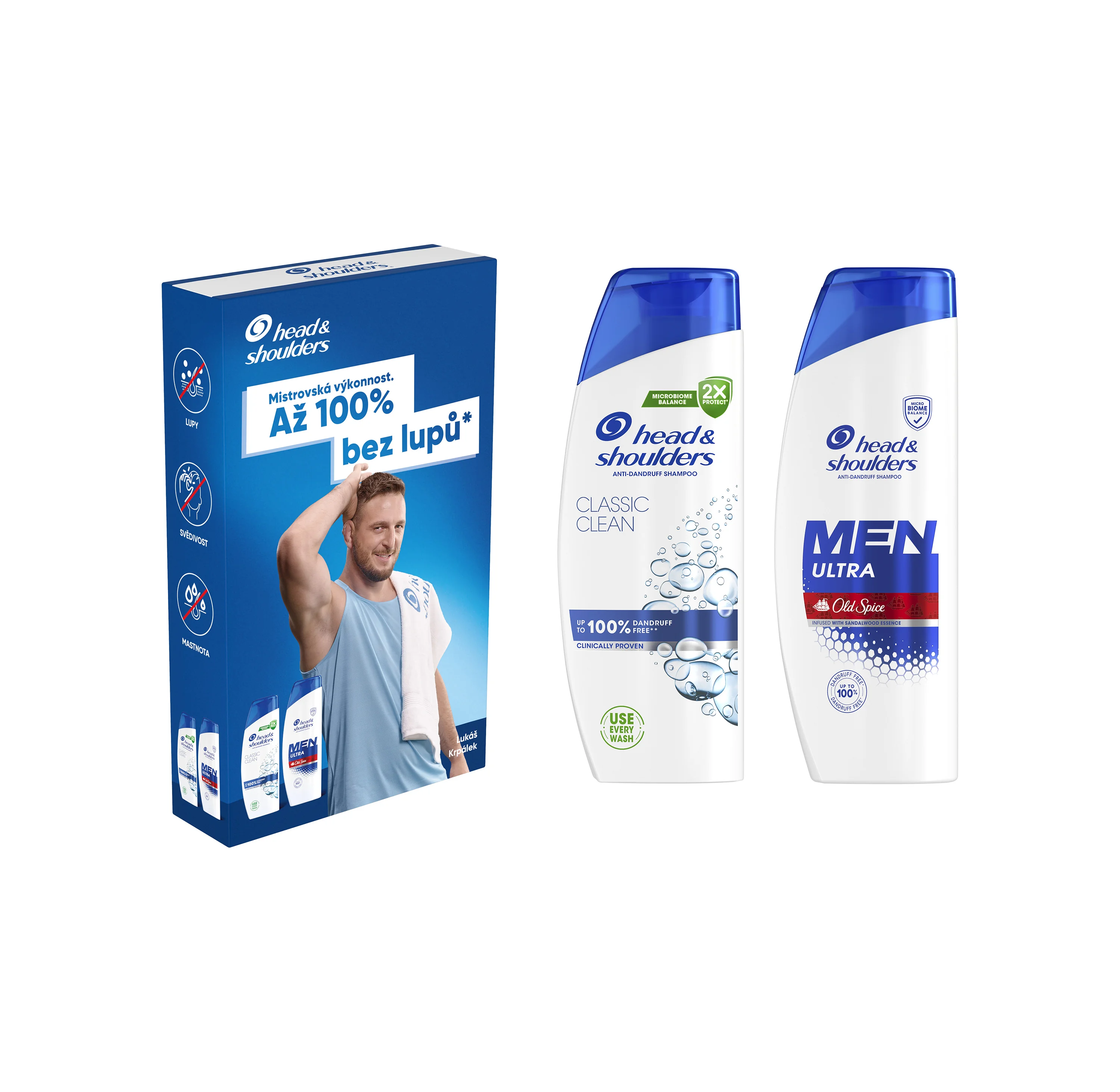 H&S box šampón men ultra 330ml + classic clean 220ml 1 set