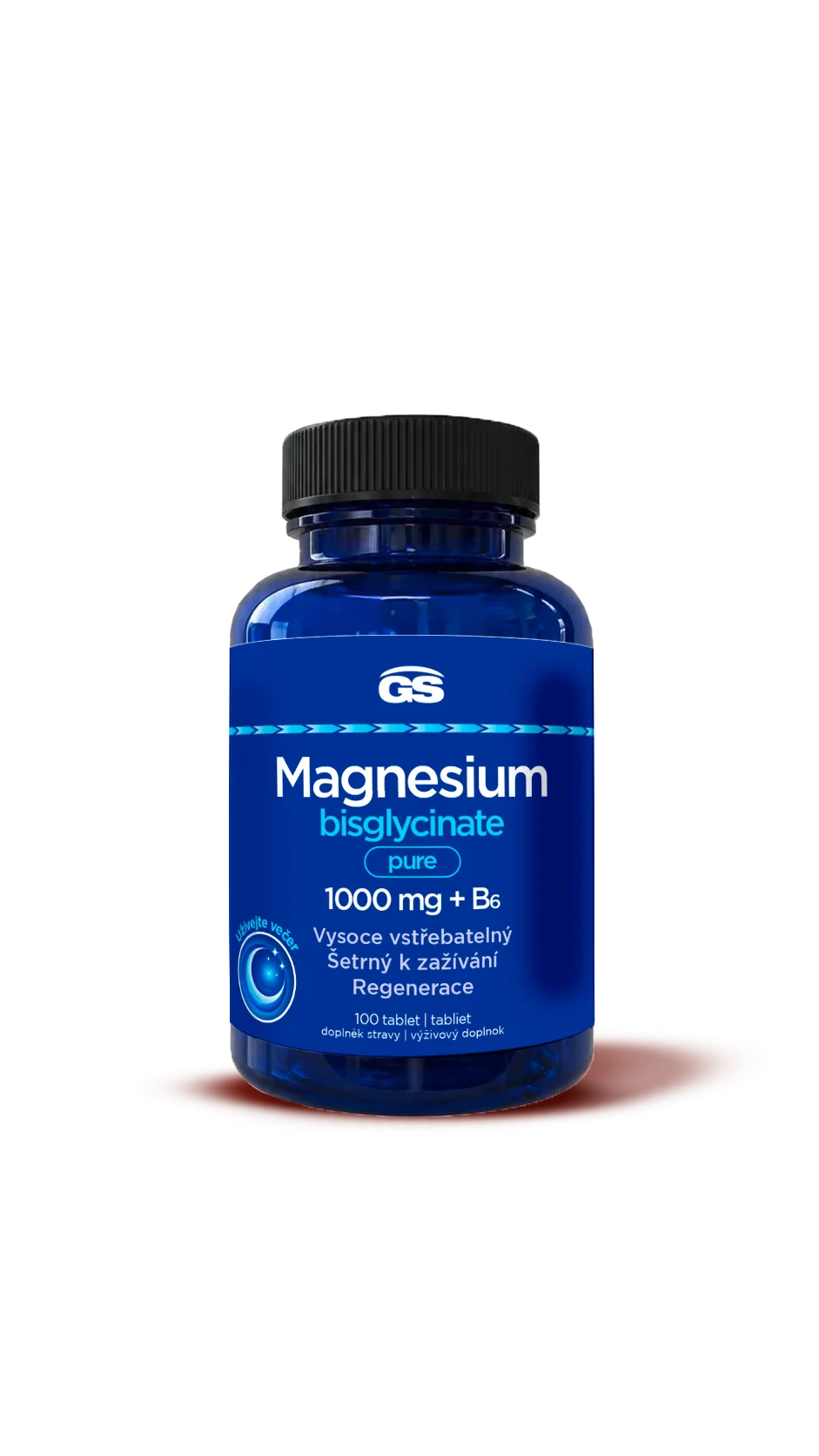GS Magnesium bisglycinate pure 1000 mg + B6,  tbl. 100 100 tbl