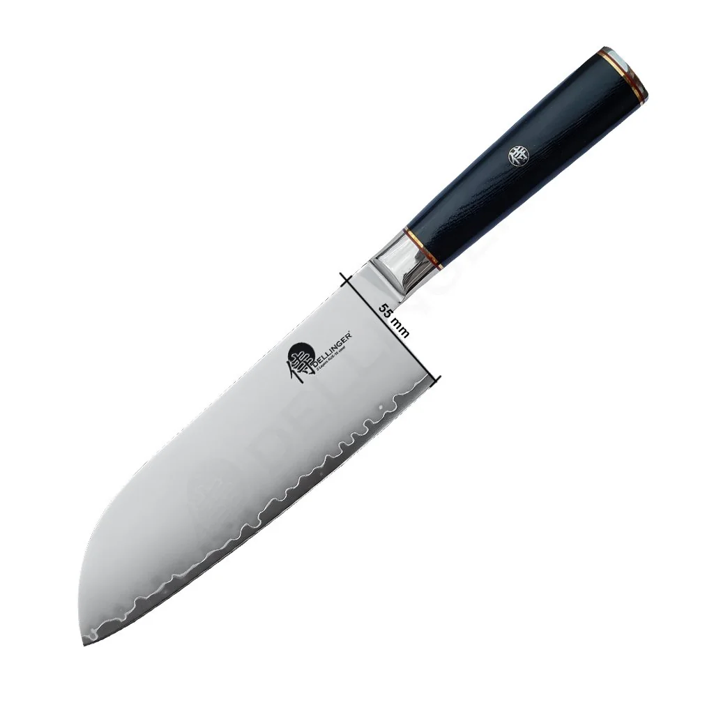 Nôž Dellinger kuchynský Santoku 180 mm Okami 3 layers AUS10