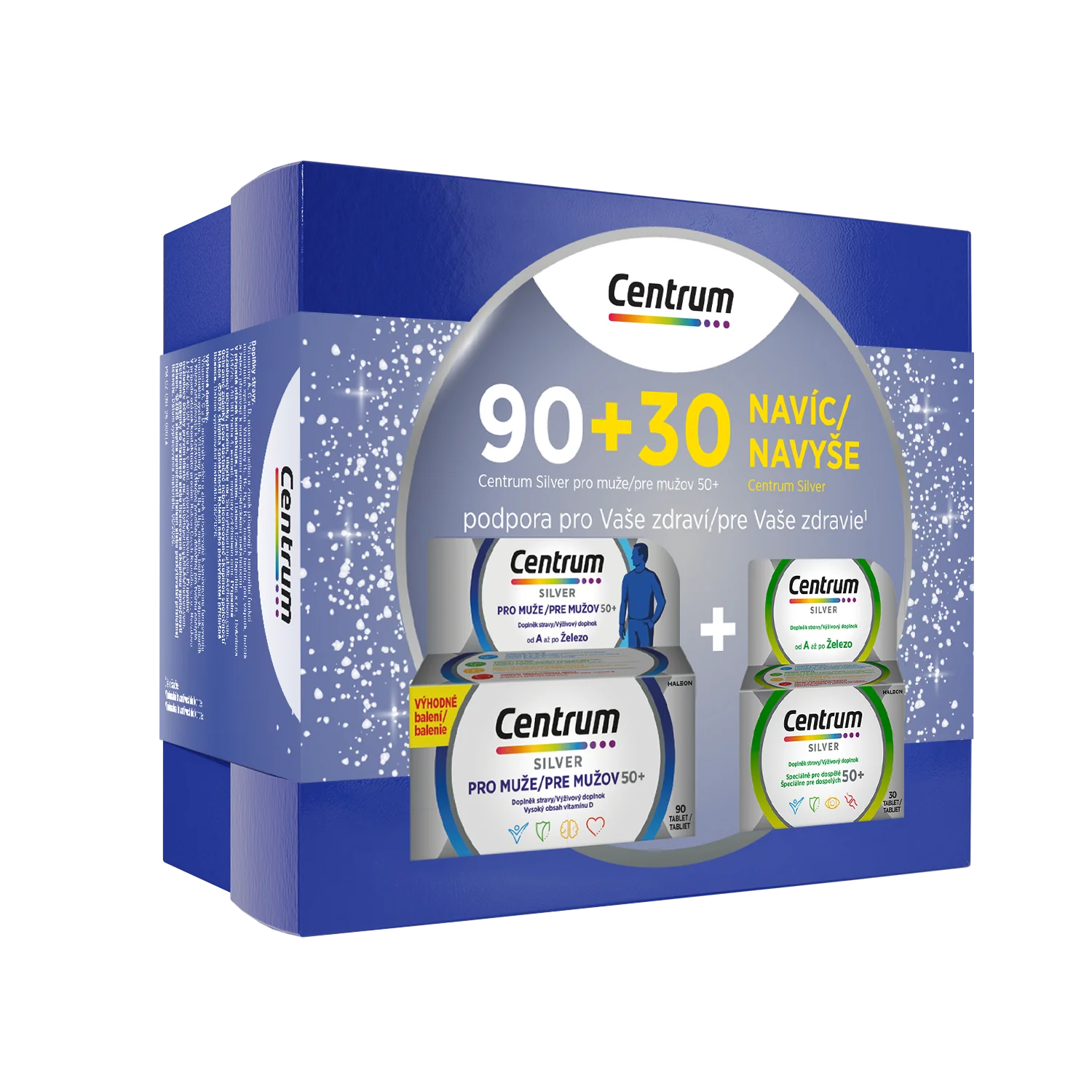 CENTRUM SILVER 50+ PRE MUŽOV 90TBL+SILVER 30TBL VB26 90 tbl + 30 tbl