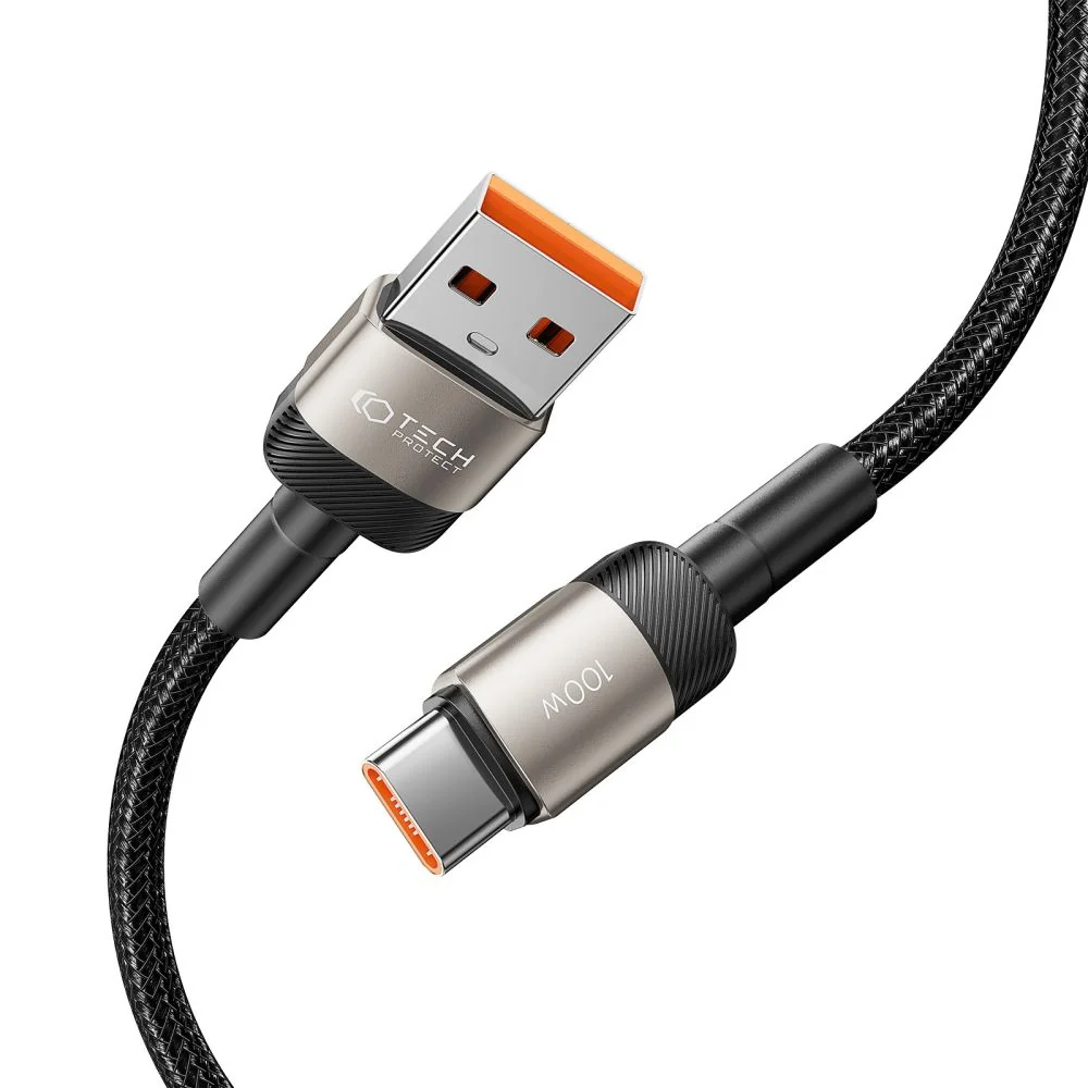 Tech-Protect Ultraboost Evo kábel USB / USB-C 100W 5A 1m, titanium