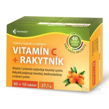 Noventis Vitamín C + Rakytník 1×40 tbl, vitamín C