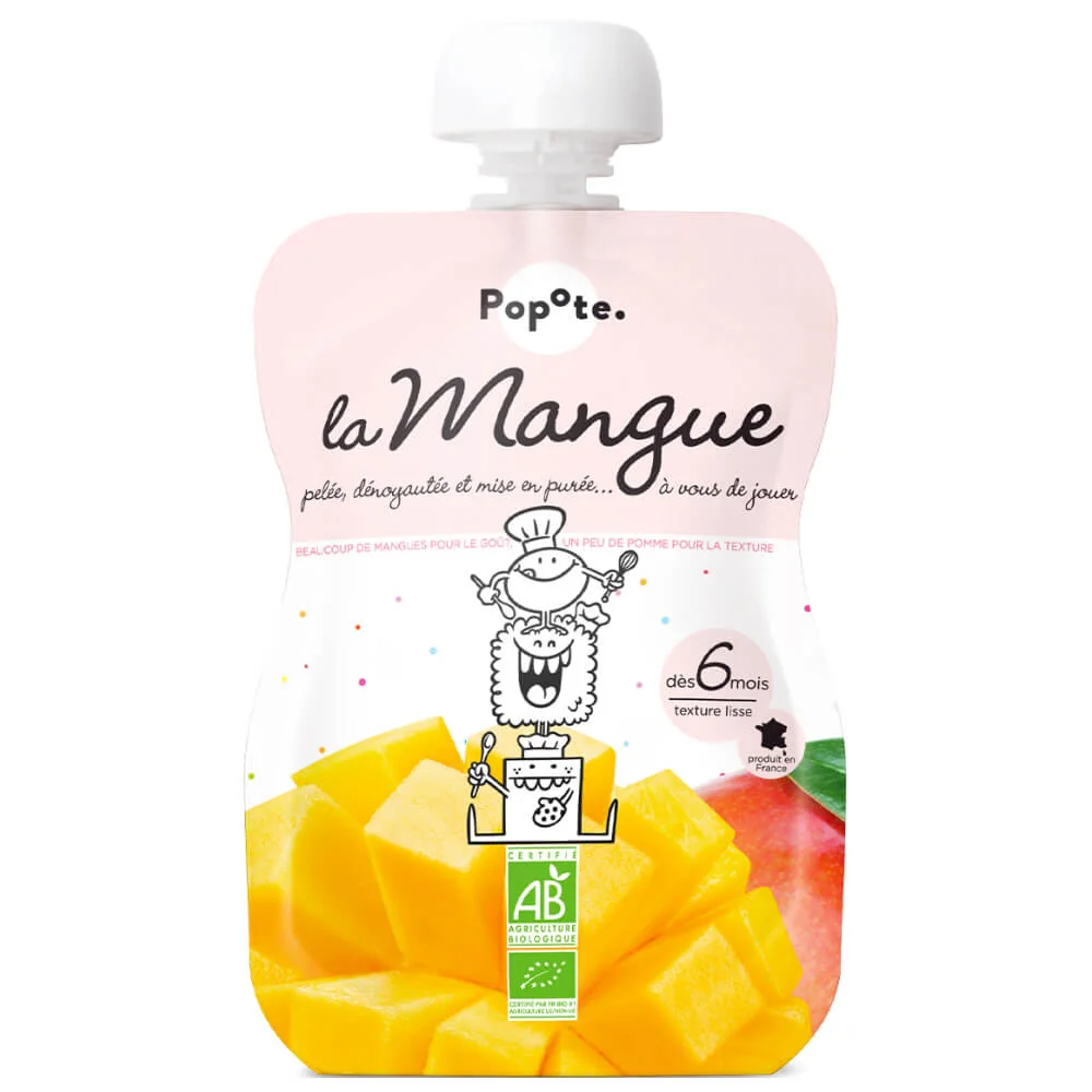 POPOTE Kapsička bio mango 120 g, 6+ 1×120 g, kapsička