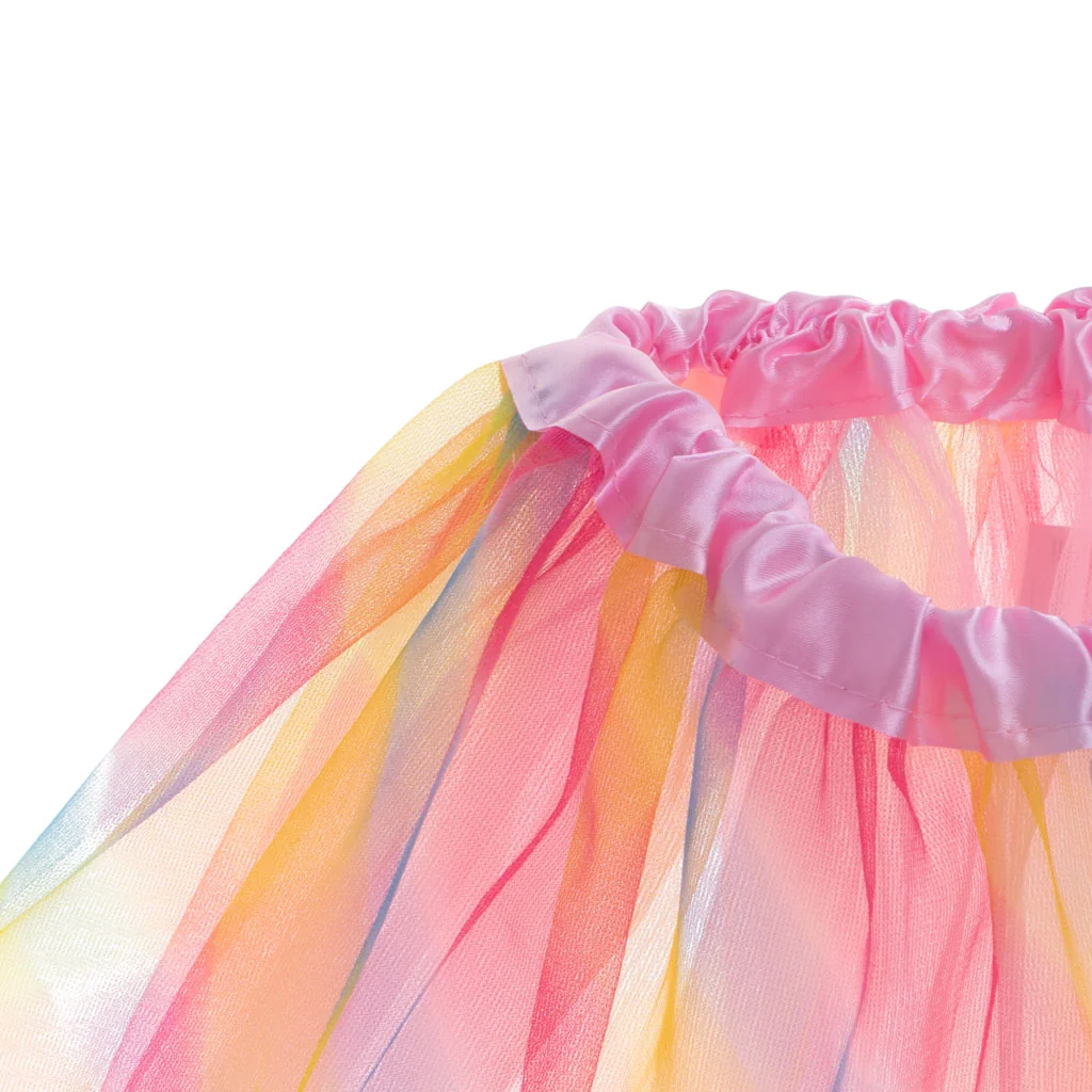 Tylová sukňa tutu – dúhová karnevalová sukňa pre deti