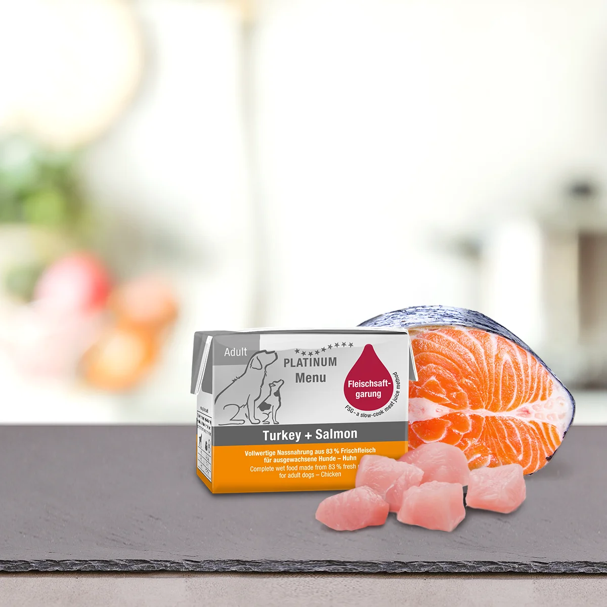 Platinum Menu Turkey + Salmon - Moriak + losos 90 g