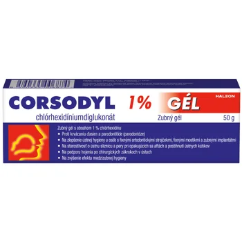 CORSODYL 1% GÉL 1×50 g, zubný gél