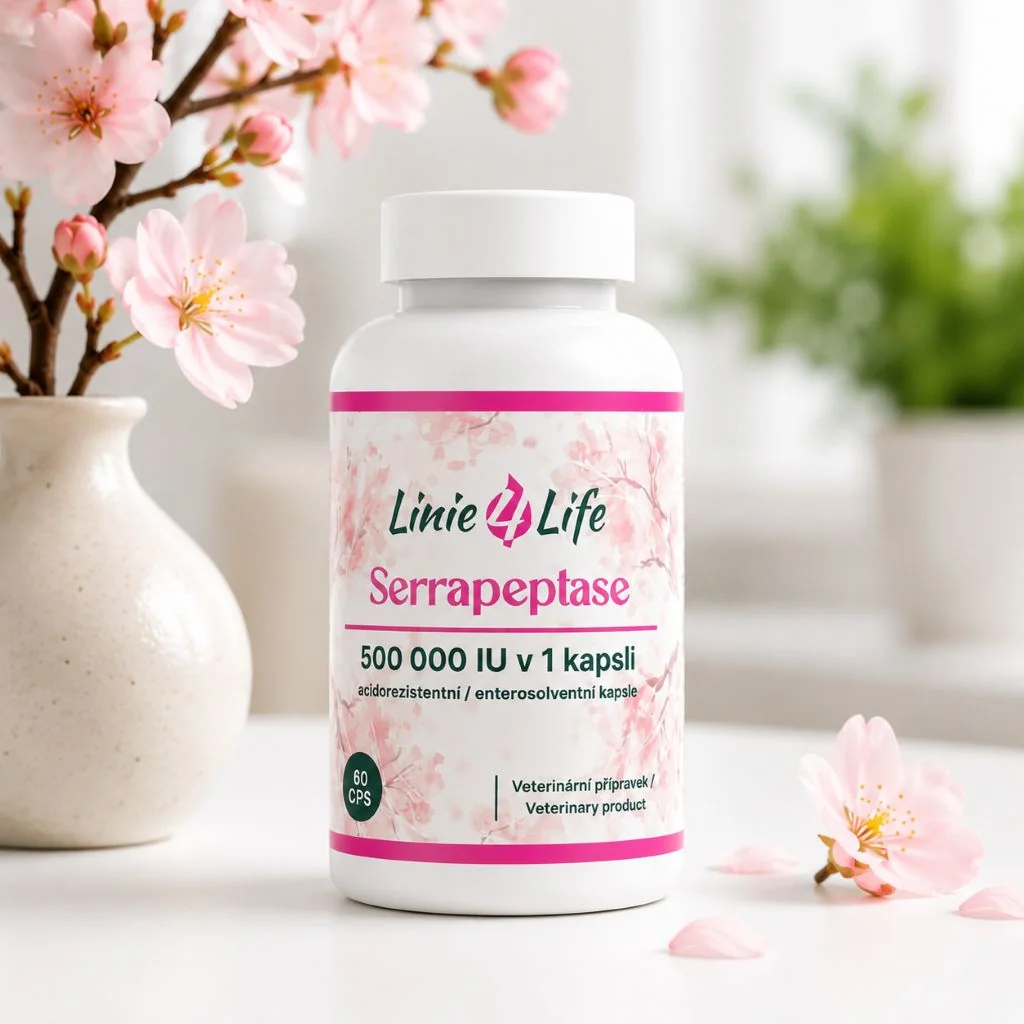 Linie4Life Serrapeptase 500 000 IU 60 kapsúl Proteolytický enzým 60 kapsúl na 60 dní