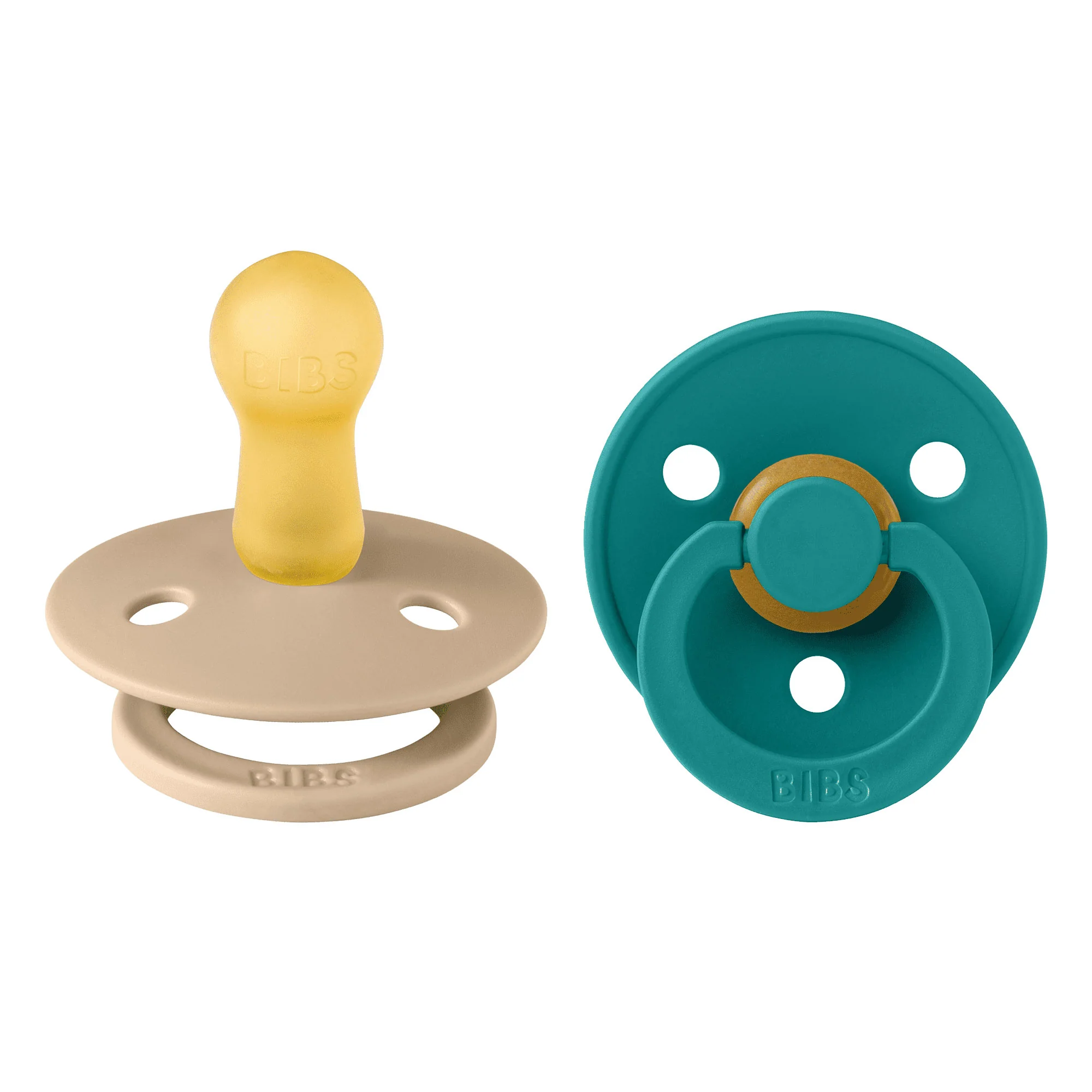 BIBS Colour cumlíky z prírodného kaučuku 2ks veľkosť 2 - Taupe / Scuba