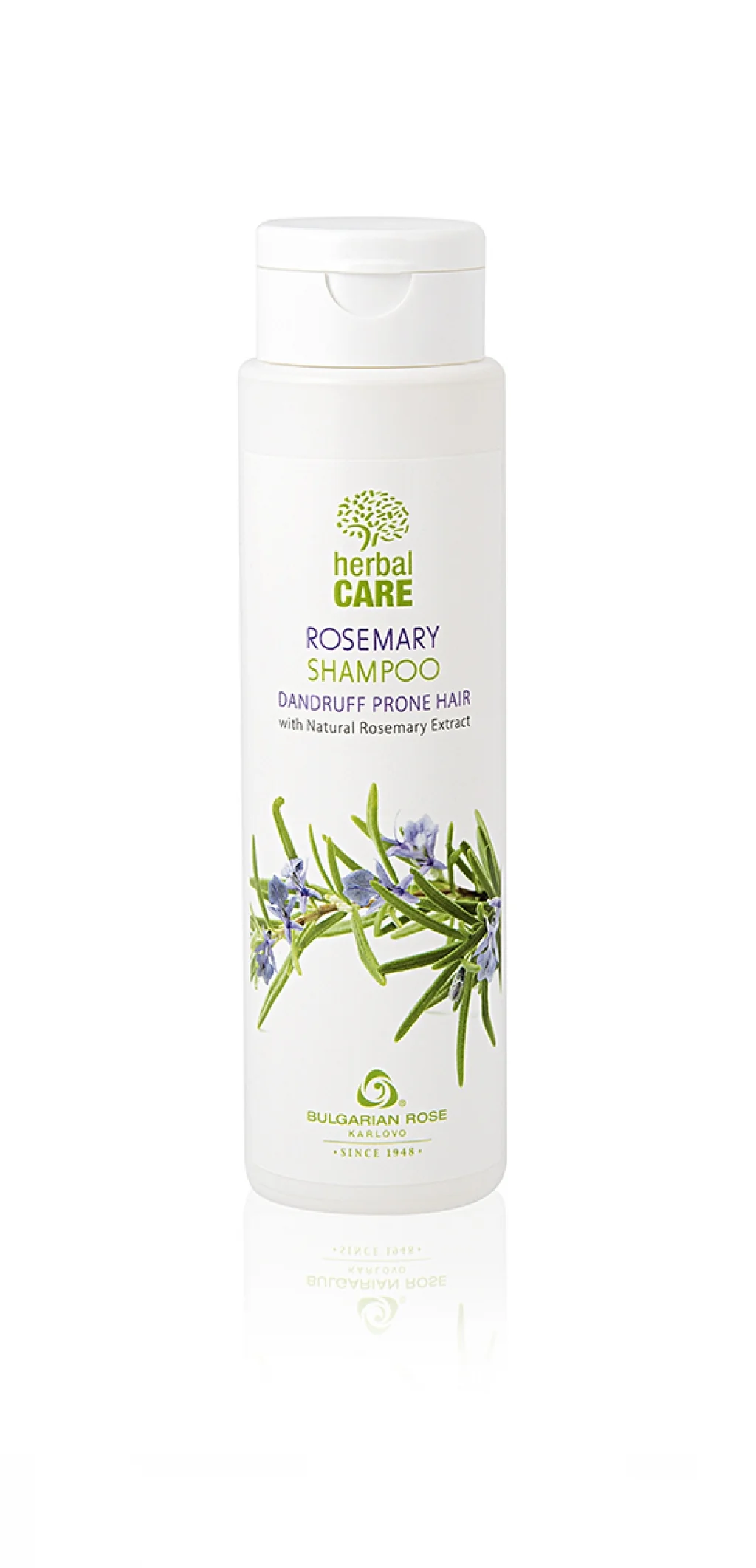 HERBAL CARE Rozmarínový šampón na vlasy so sklonom k lupinám 250 ml - Bulgarian Rose Karlovo
