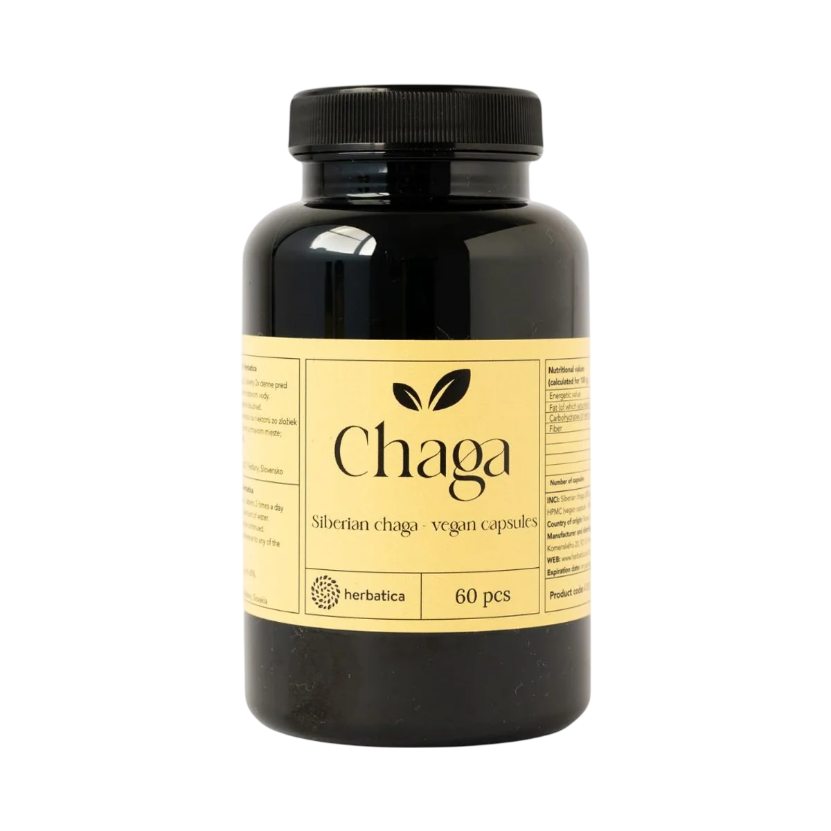 Čaga sibírska - 60 vegánskych kapsúl (300mg/ kapsula) - Herbatica