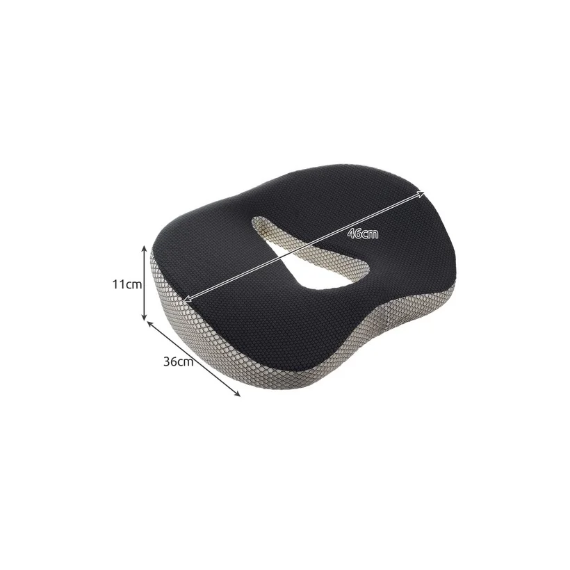 Ortopedický vankúš na stoličku – ergonomický tvar, čierny