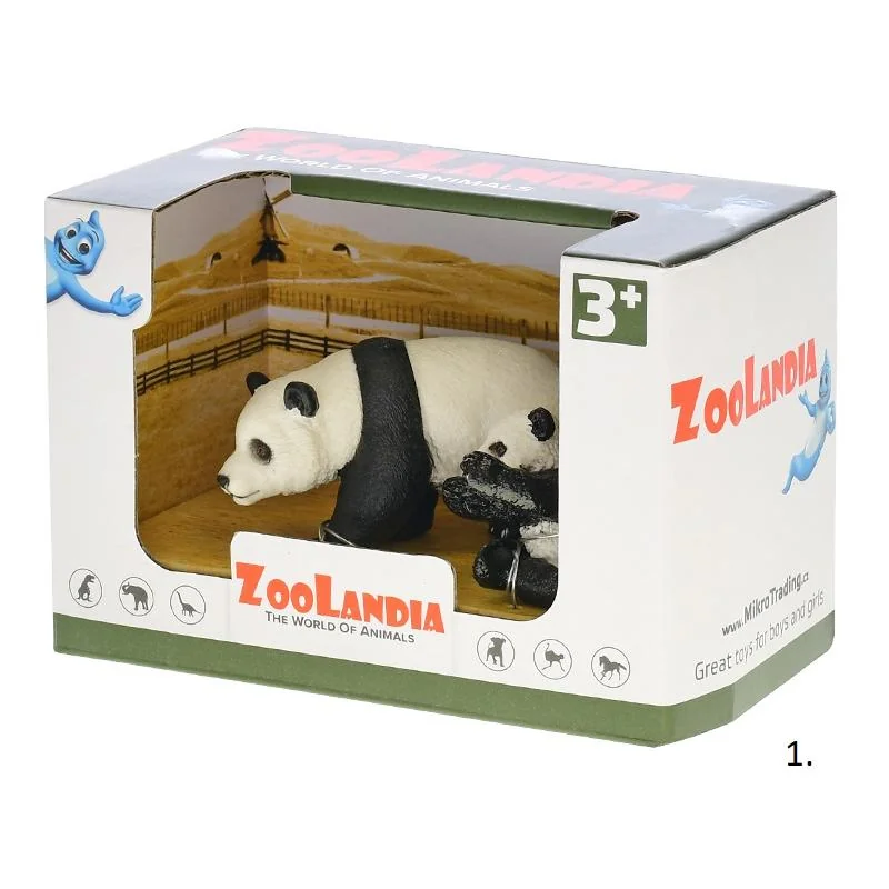 Zoolandia panda s mláďaťom 4,5-10cm 2druhy v krabičke