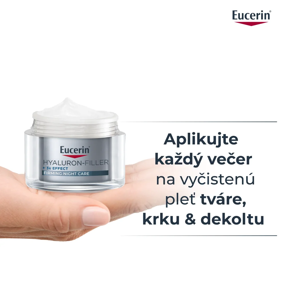Eucerin HYALURON-FILLER + 3x EFFECT Vyplňujúci nočný krém, NÁHRADNÁ NÁPLŇ 50 ml