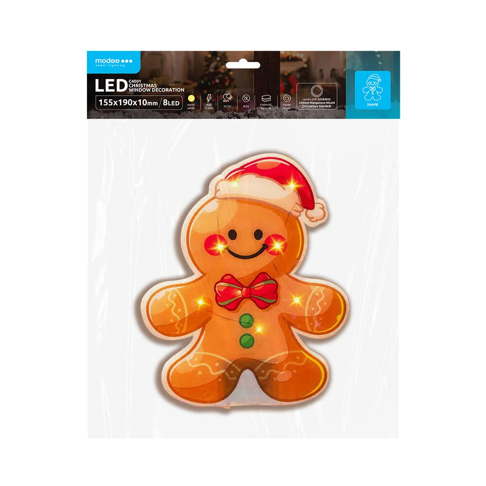 Modee Lighting LED dekorácia do okna C4001 perníček