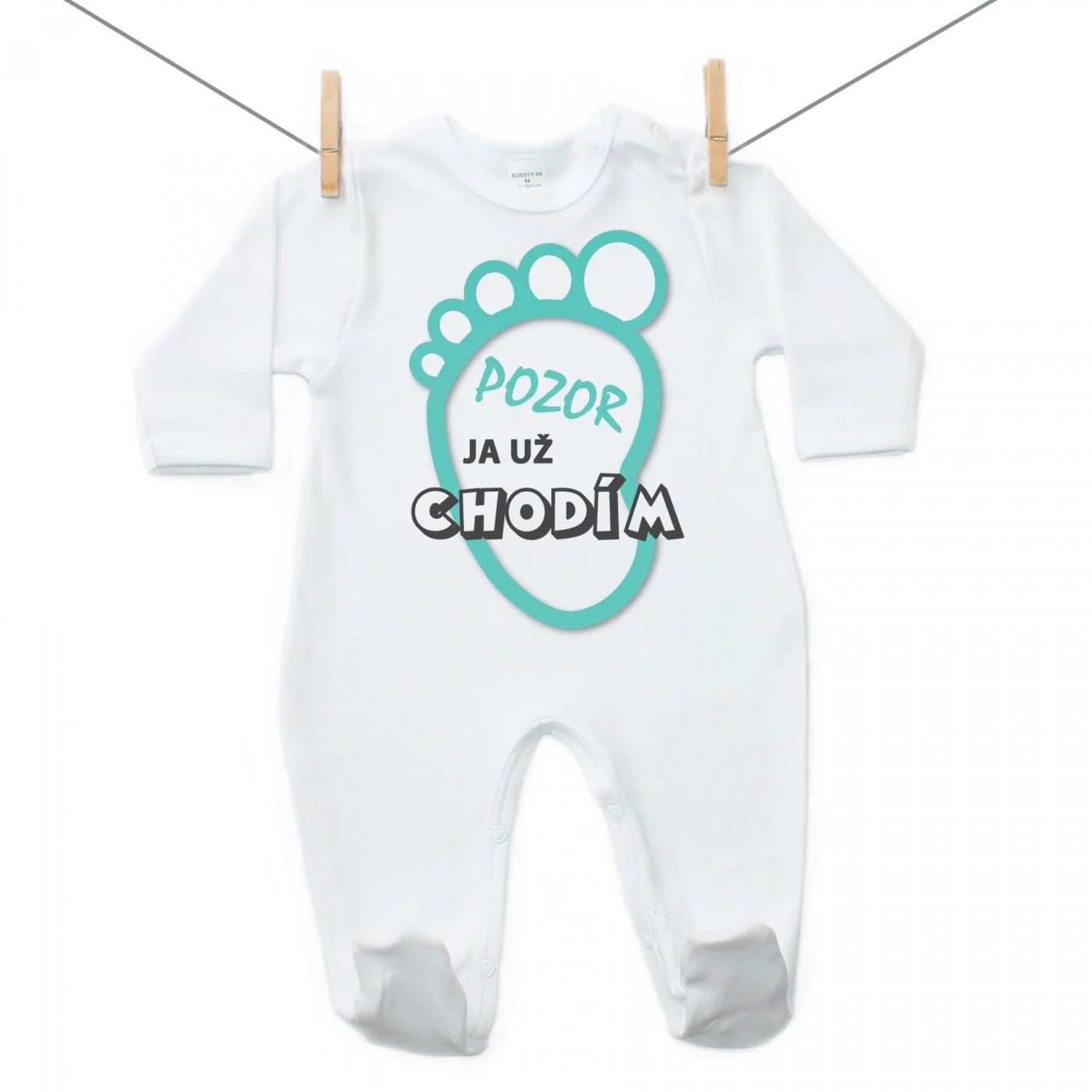 Boodyy Overal Pozor ja už chodím Chlapec Veľkosť: 68
