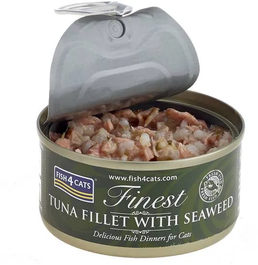 FISH4CATS Konzerva pre mačky Finest tuniak s morskými riasami 70g 1×70 g, konzerva pre mačky