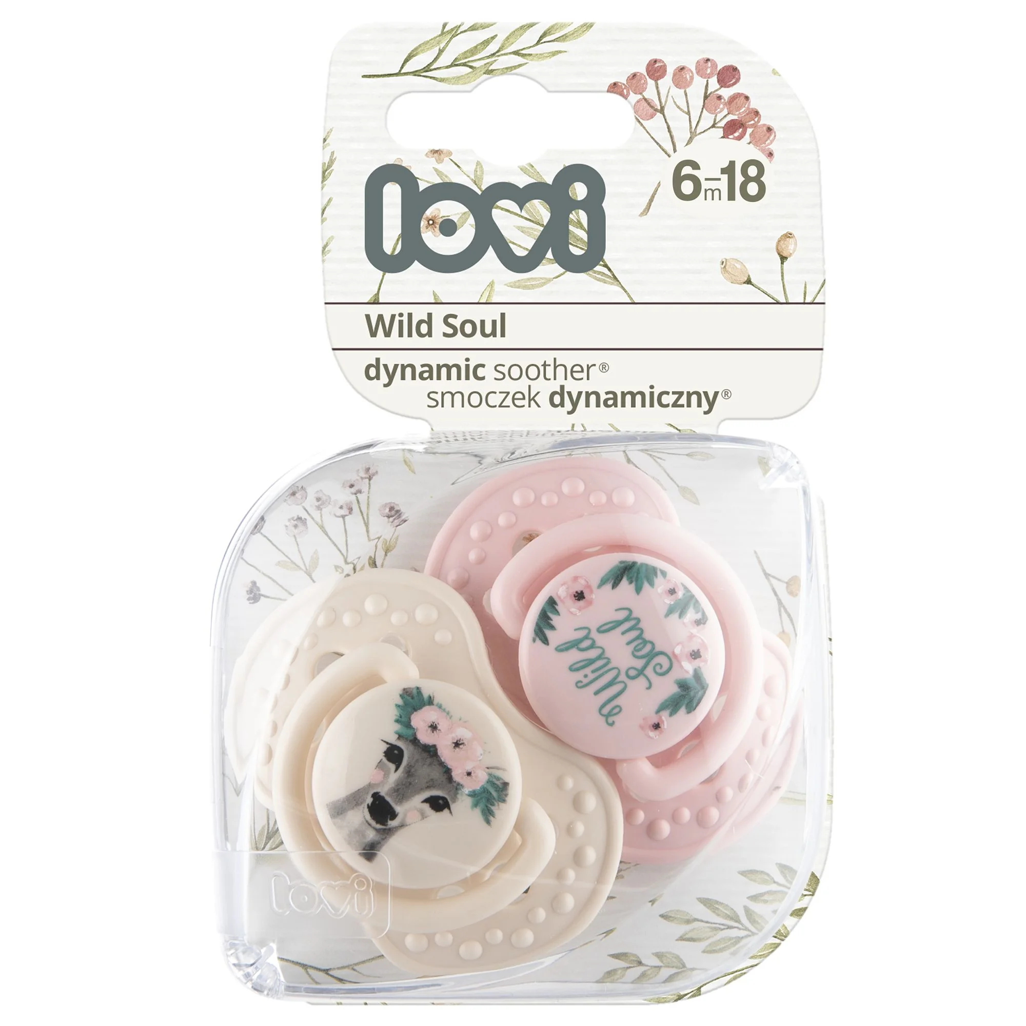 Lovi Dynamický utišujúci cumlík 6-18m 2ks Wild Soul girl 1×2 ks, utišujúci cumlík 6-18m