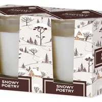 Emocio Sklo 52×65 mm 2 ks v krabičke Snowy Poetry - Snowflakes, vonná sviečka