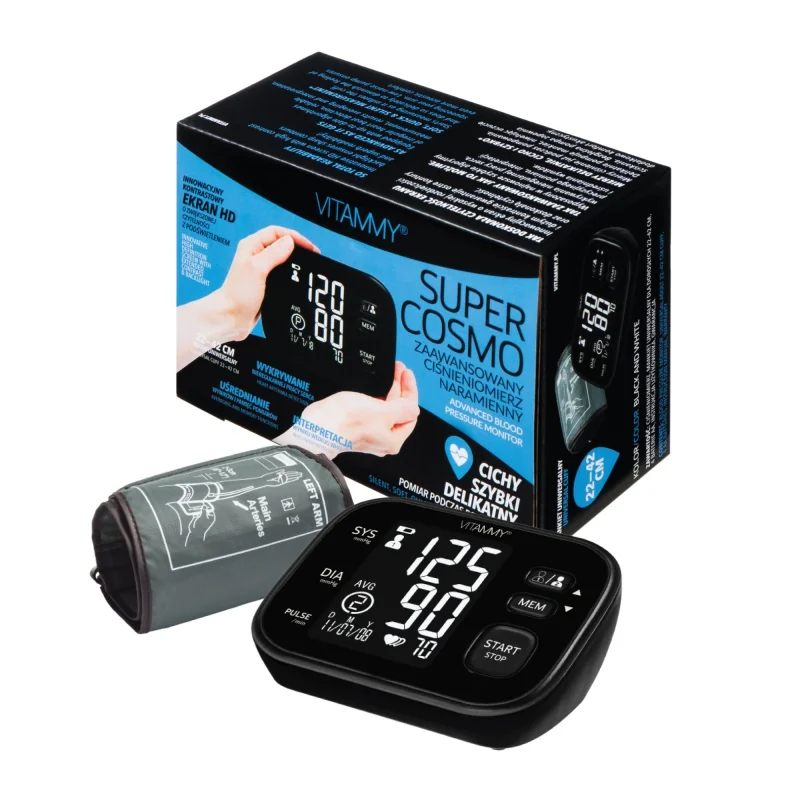 VITAMMY SUPER COSMO ramenný tlakomer čierny