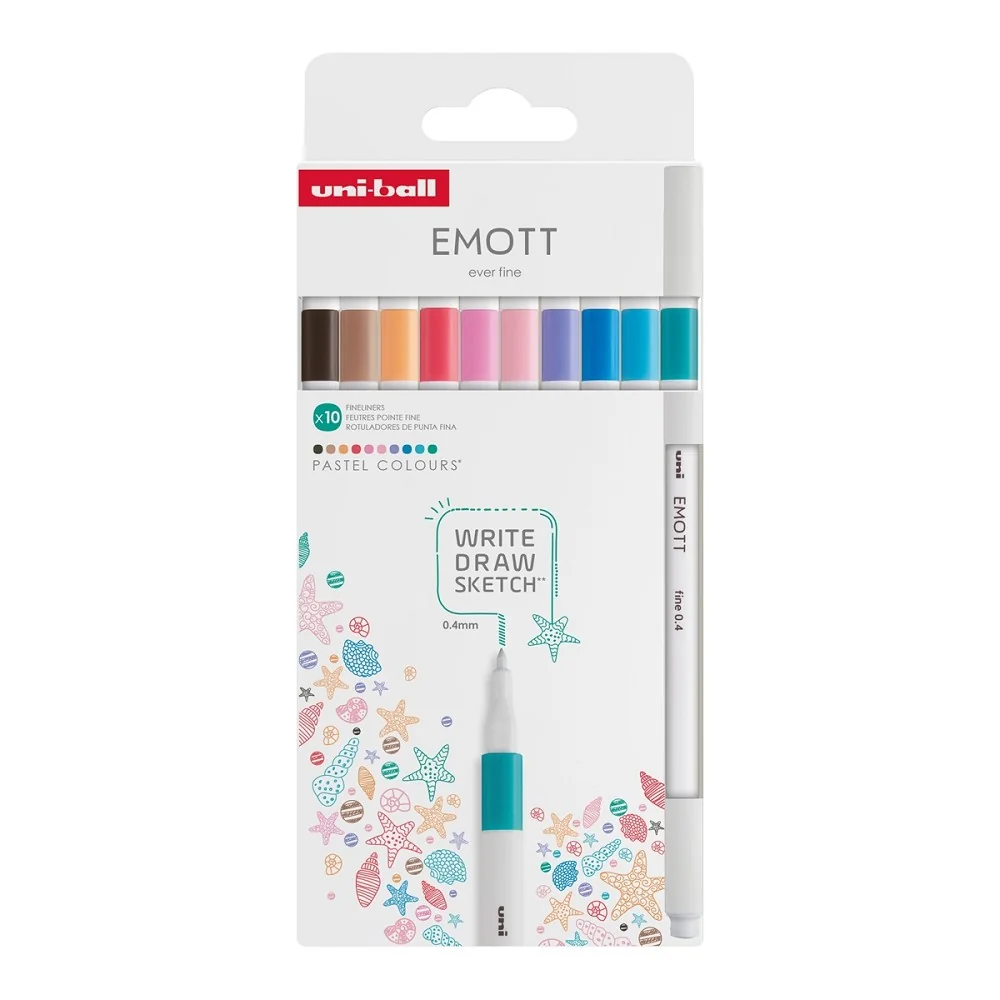 Sada linerov EMOTT PASTEL, mix farieb 10 ks