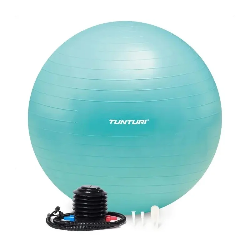 Gymnastická lopta s pumpičkou zosilnená 75 cm Tyrkysová