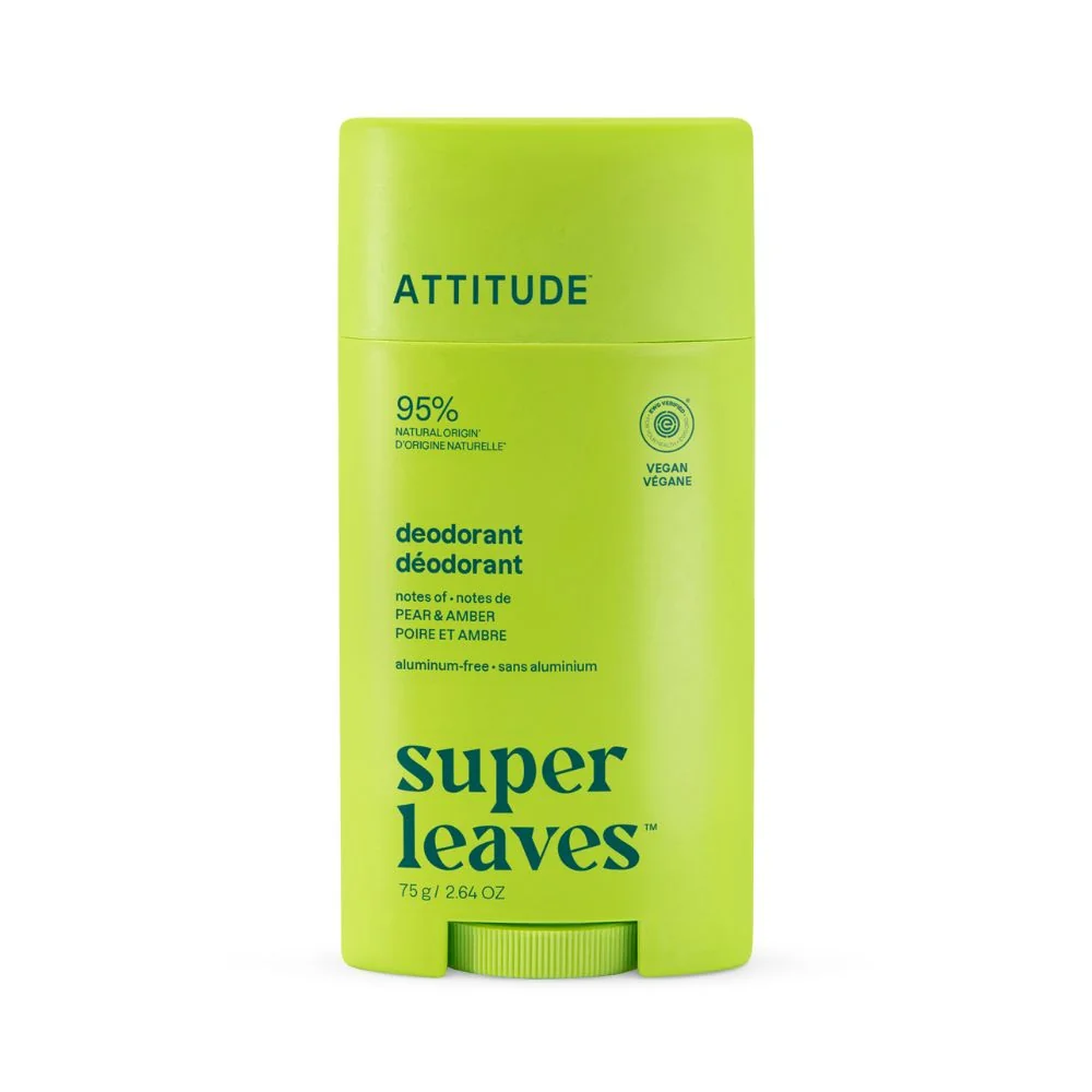 Prírodný dezodorant ATTITUDE Super leaves - hruška & amber 75 g