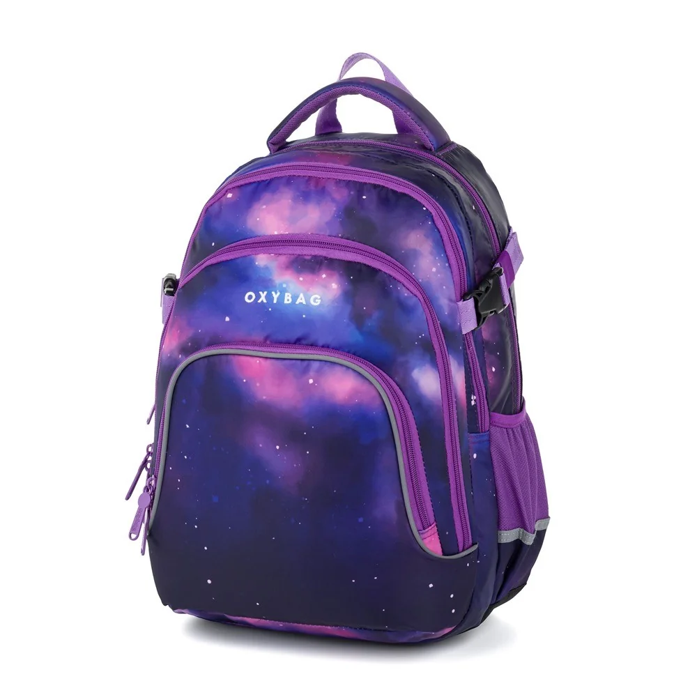 Študentský batoh OXY SCOOLER Galaxy Modro-fialový