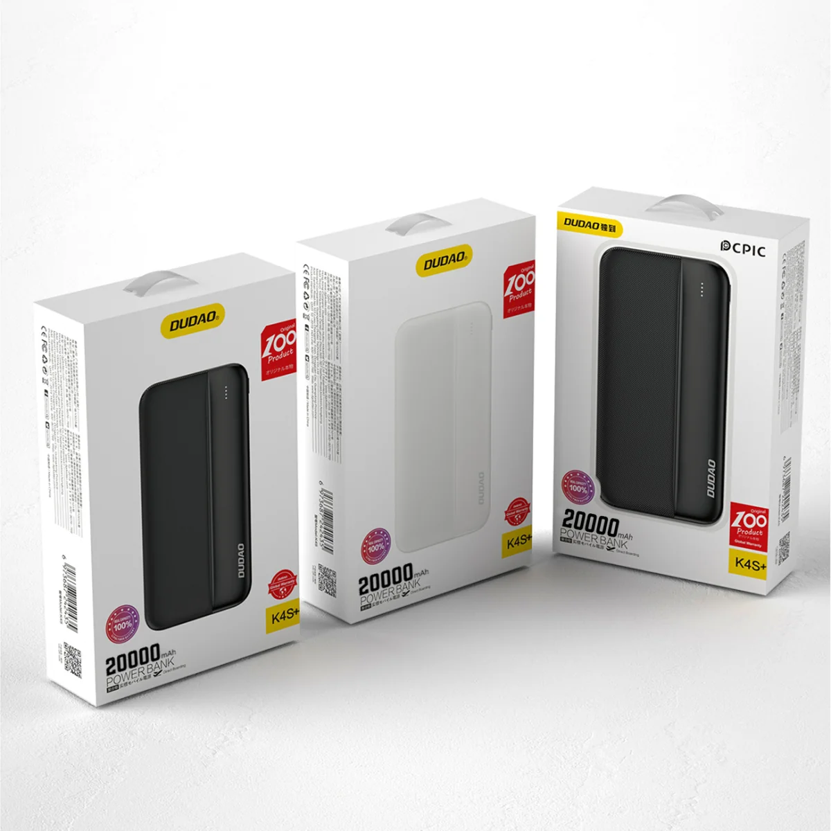 Dudao K4S+ Power Bank 20000mAh 2x USB 10W, biely