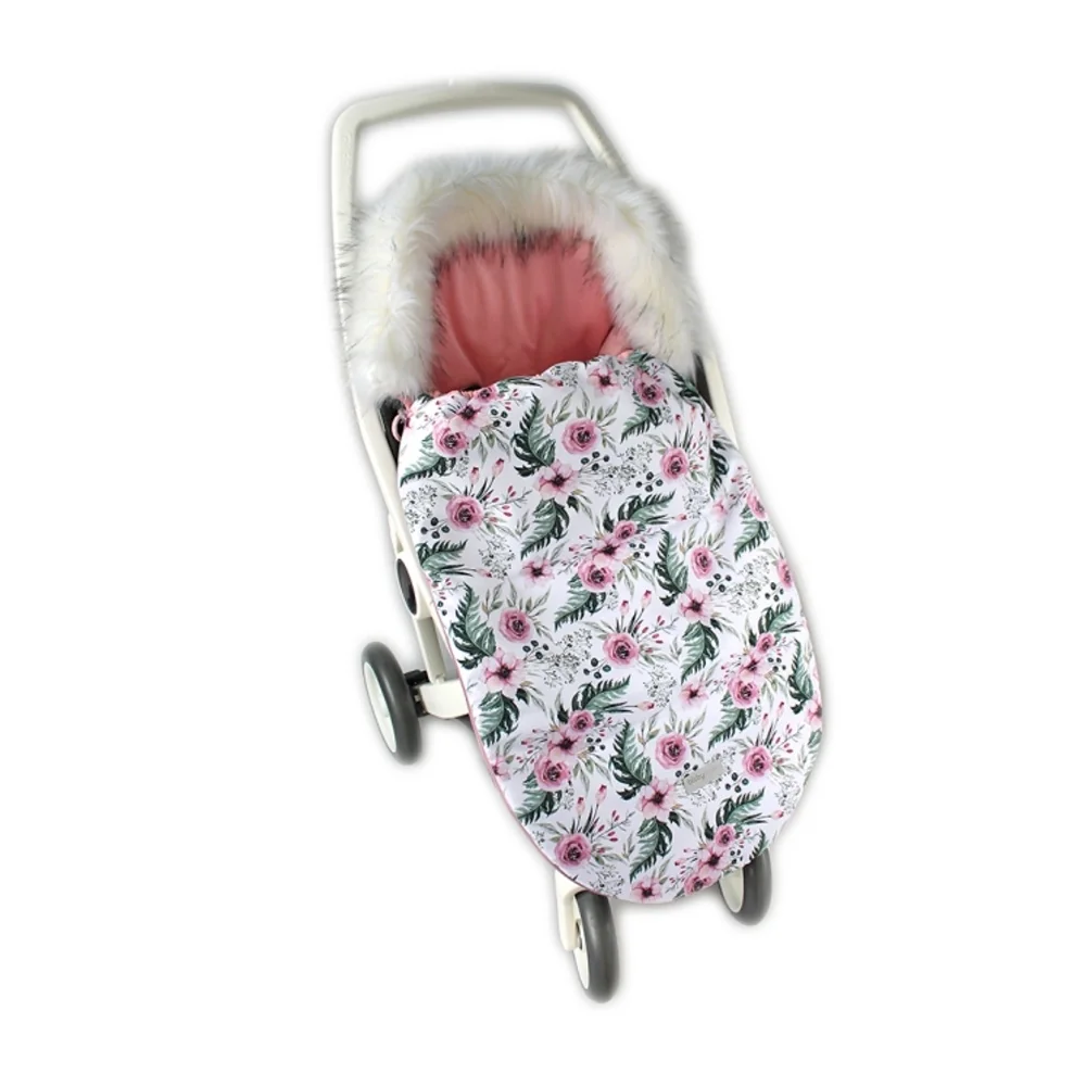 Baby Nellys Fusak, spacáček 105x55 Velvet Winter Lux - Flowers