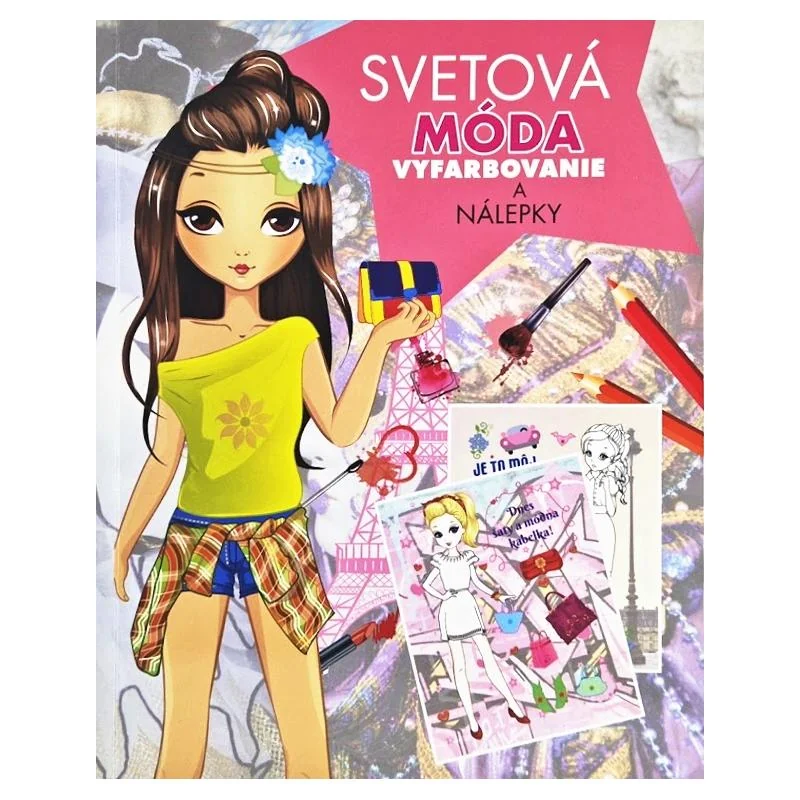 Móda je úžasná vyfarbovanie a nálepky