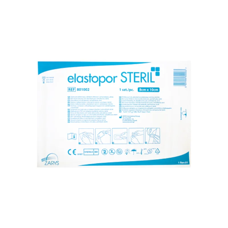 Obväz samolepiaci sterilný s vankúšikom Elastopor Steril 8 x 10 cm 30 ks