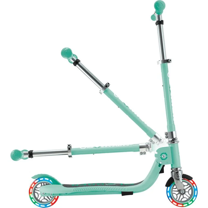 GLOBBER - detská skladacia kolobežka Junior - Flow Foldable Junior Lights - Mint