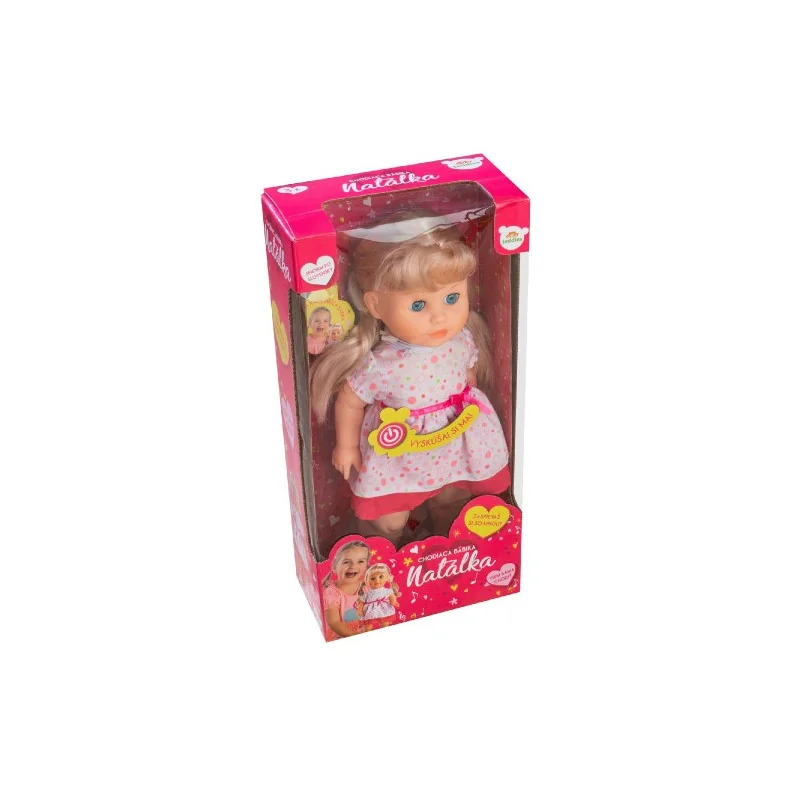Teddies Panenka Natálka chodiaci a slovensky  spievajúc plast 42cm na batérie so zvukom v krabici 21x44x11cm 