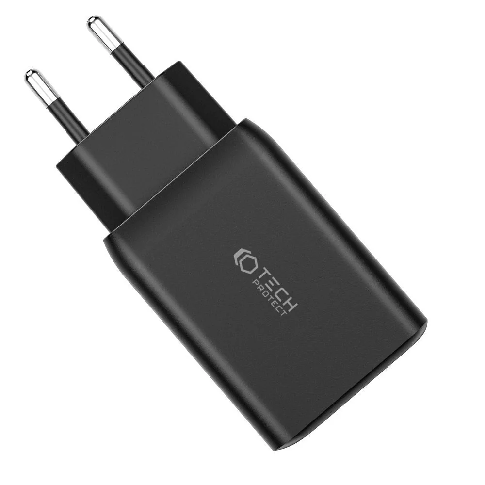 Tech-Protect Multi Port sieťová nabíjačka USB / 2x USB-C QC 65W, čierna a